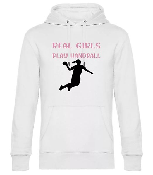 Real Girls Play Handball · Unisex Premium Hoodie günstig online kaufen