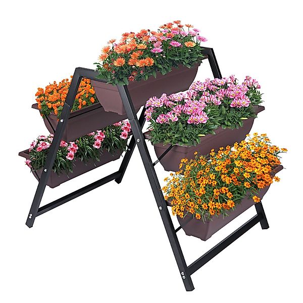 BIGTREE Pflanzentreppe Mehrstöckige Blumenständer mit Blumenkästen günstig online kaufen