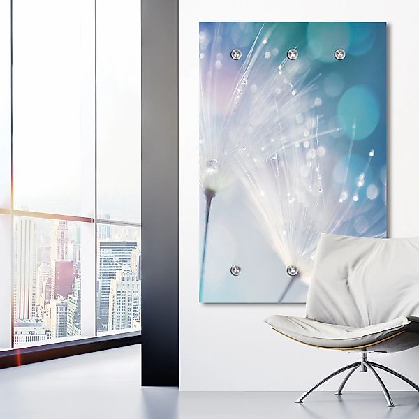 queence Garderobenleiste "Dandelion" Wand Garderobe, Pflanze, Pusteblume, p günstig online kaufen