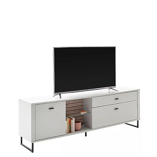 TV Phonoschrank weiss in modernem Design 210 cm breit - 69 cm hoch günstig online kaufen