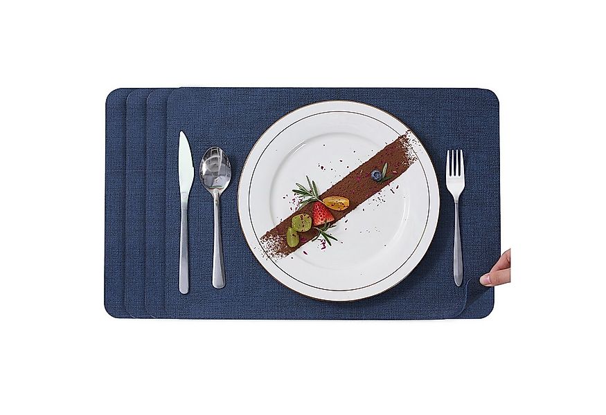 Simurq Platzset Abwaschbar - Beidseitig Nutzbare und Rutschfeste Tischsets, günstig online kaufen