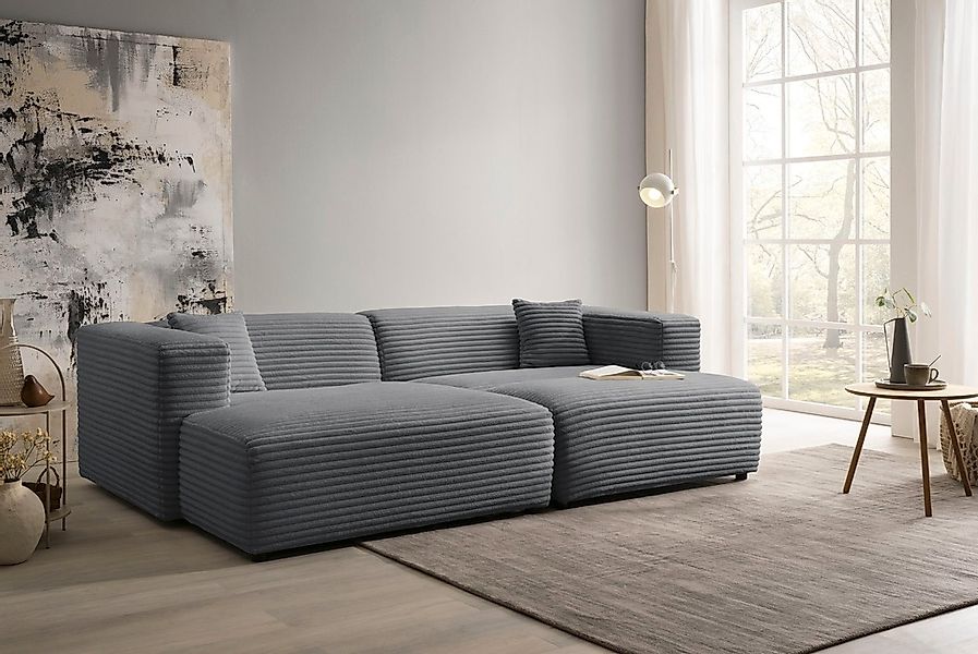 andas Polsterecke "BAKELS, Ecksofa-Set mit Hocker, L-Form mit Schlaffunktio günstig online kaufen