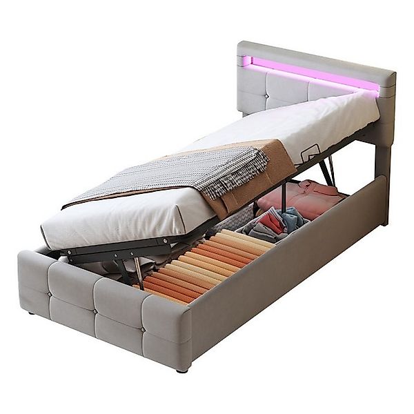 HAUSS SPOLE Polsterbett 90x200cm mit LED-Beleuchtung, günstig online kaufen