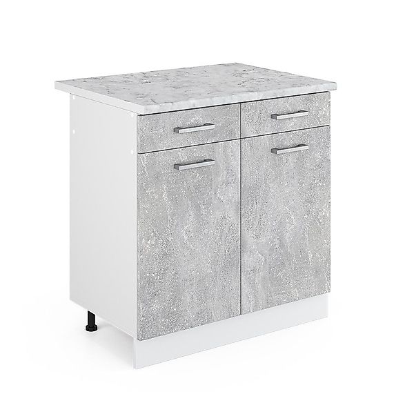 Vicco Schranksystem R-Line, Beton/Weiß, 80cm mit günstig online kaufen