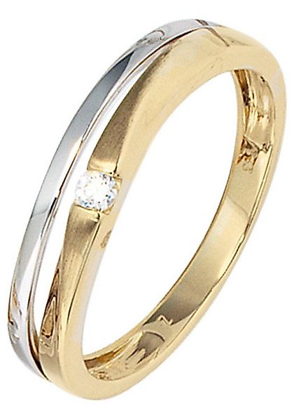 JOBO Goldring, 333 Gelbgold Weißgold mit Zirkonia günstig online kaufen