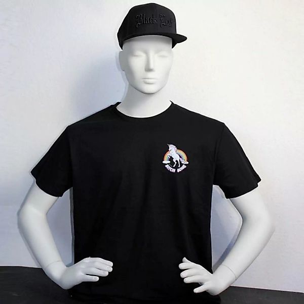 Black Leaf Print-Shirt T-Shirt BITCH BONG 100% Baumwolle, Atmungsaktiv, Uni günstig online kaufen