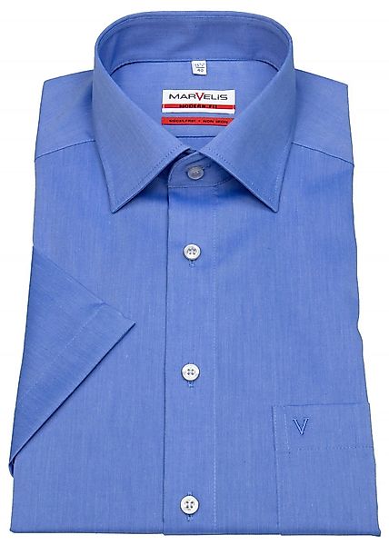 MARVELIS Kurzarmhemd Modern Fit leicht tailliert günstig online kaufen