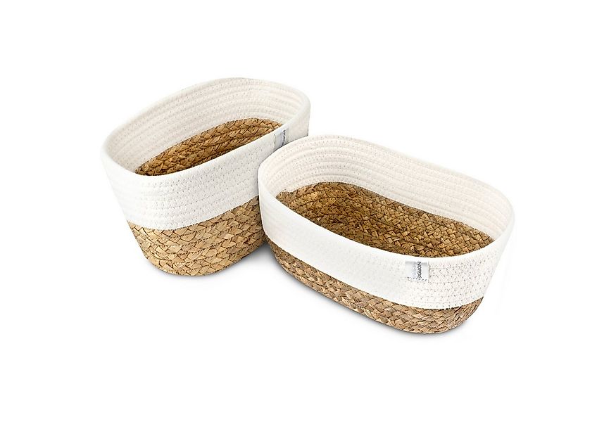 NORDIS DESIGN Aufbewahrungskorb Set "Alina" aus natürlicher Baumwolle und W günstig online kaufen
