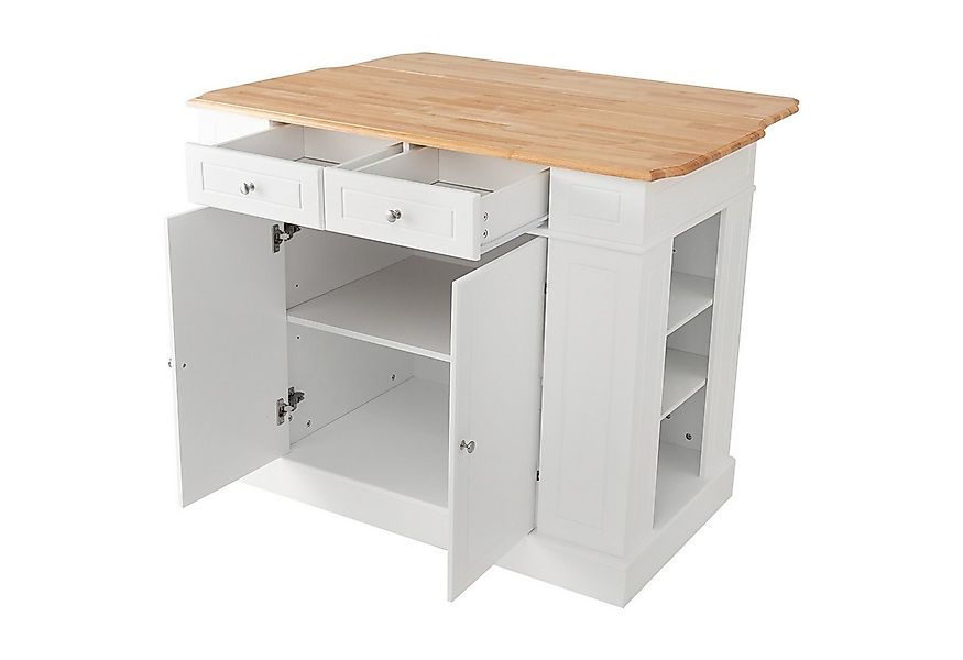 COSTWAY Küchenbuffet klappbare Arbeitsplatte,120cm breite,schwarz günstig online kaufen