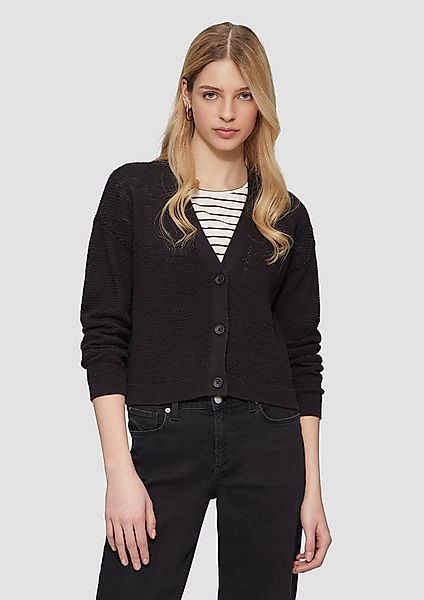 QS Cardigan Strickjacke Strickjacke mit Strukturmuster und Knöpfen günstig online kaufen