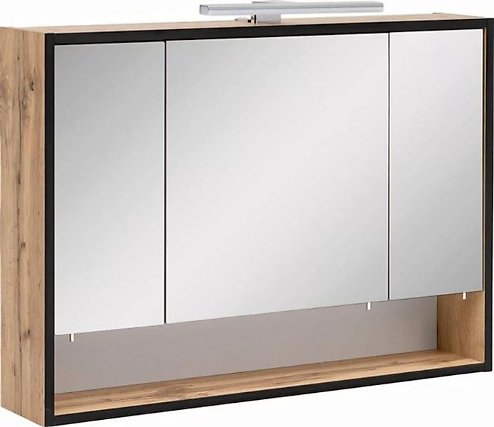 Schildmeyer Spiegelschrank Maxima Breite 80 cm, 3-türig, LED-Beleuchtung, S günstig online kaufen