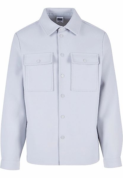 URBAN CLASSICS Langarmhemd "Urban Classics Herren Plain Overshirt" 1 Stk. günstig online kaufen