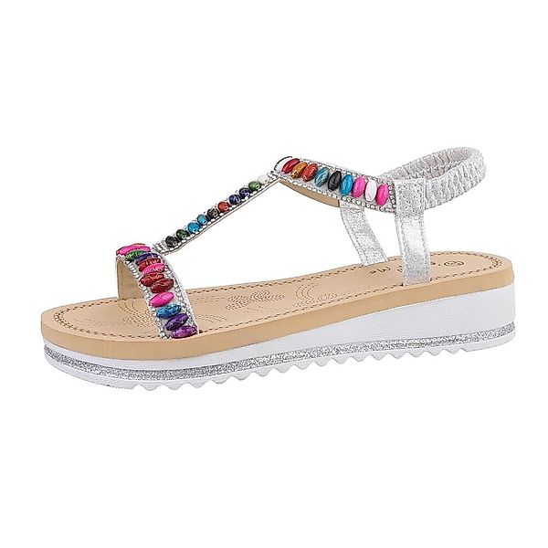 Ital-Design Damen Freizeit Riemchensandalette (86016923) Keilabsatz/Wedge günstig online kaufen