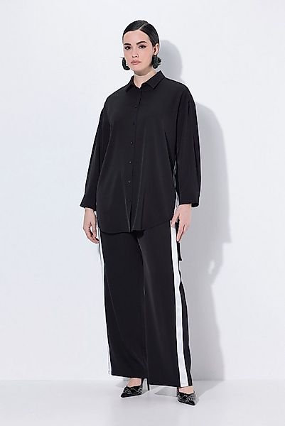 Ulla Popken Hemdbluse Longbluse oversized Hemdkragen Langarm günstig online kaufen