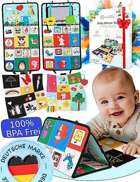 Mallie Babyspiegel Sensorik Baby Spiegel Spielzeug mit Bauchlage Knisterbuc günstig online kaufen