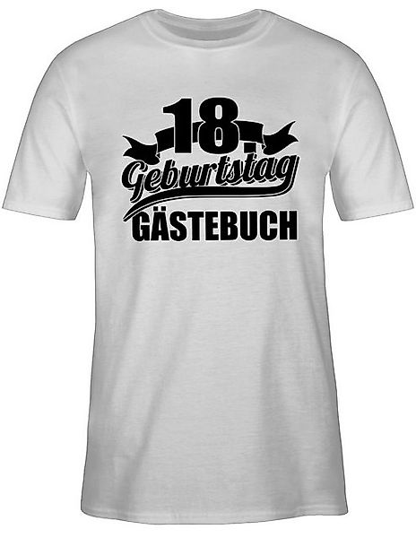 Shirtracer T-Shirt Gästebuch Achtzehnter Geburtstag 18. Geburtstag günstig online kaufen