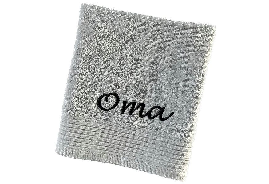 Schnoschi Handtuch Handtuch mit Oma oder Opa bestickt Gästehandtuch Duschtu günstig online kaufen