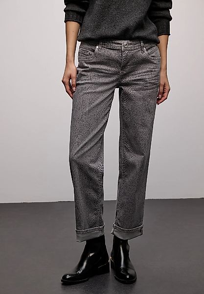 STREET ONE 5-Pocket-Jeans Graue Waschung, trendiger Snake Print günstig online kaufen