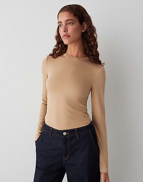 OPUS Langarmshirt SIFA aus Viskosemix figurbetont geschnitten, leichte Tran günstig online kaufen