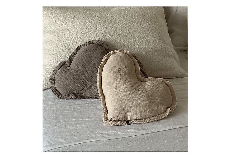 von Herzen Babykissen Musselinkissen Herz aus 100% Baumwolle, Dekokissen Ku günstig online kaufen