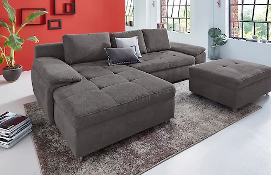 sit&more Ecksofa Labene, wahlweise mit Bettfunktion und Bettkasten, inkl. R günstig online kaufen