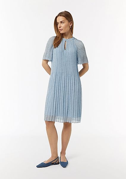 Comma Minikleid Fließendes Plissee-Kleid aus Chiffon günstig online kaufen
