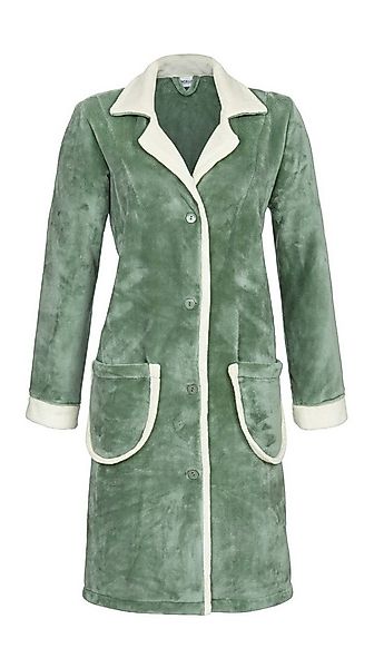 Ringella Damenbademantel, durchgeknöpfter Flauschmantel mit Kragen, Knopfle günstig online kaufen