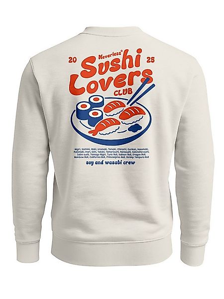Neverless Sweatshirt Sweatshirt Herren Pullover mit Backprint Sushi Lovers günstig online kaufen