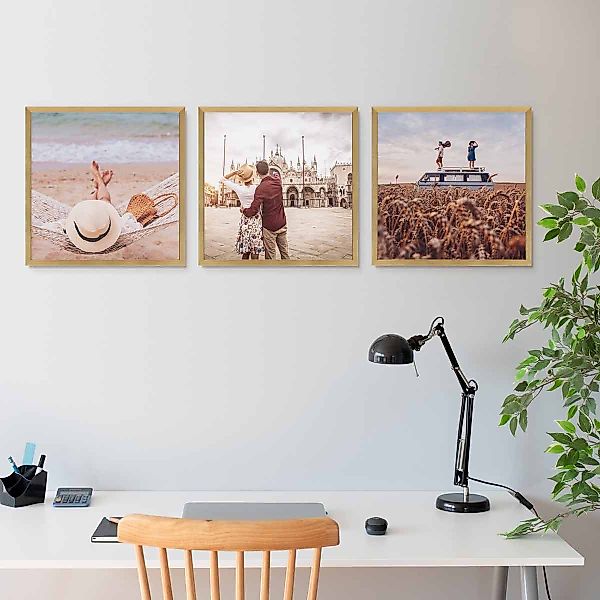 PHOTOLINI Bilderrahmen Bilderrahmen 3er Set 50x50 günstig online kaufen