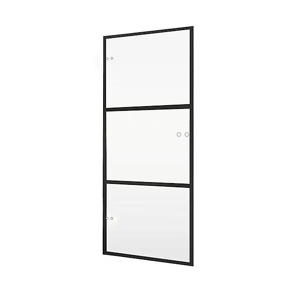 inova Glastür 834 x 1972 mm Klarglas 3 Felder Schwarz mit Studio Glastürbes günstig online kaufen