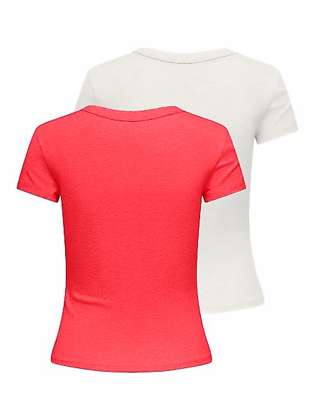 ONLY Kurzarmshirt "ONLEASY S/S TOP CS JRS 2 PACK" Packung, 2 Baumwollmischu günstig online kaufen