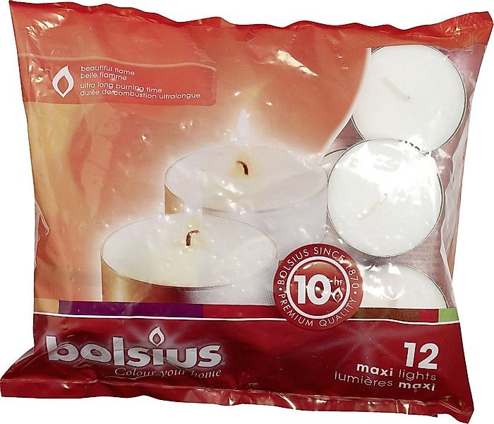 Bolsius Teelicht Bolsius Maxiteelichter weiß, Höhe günstig online kaufen