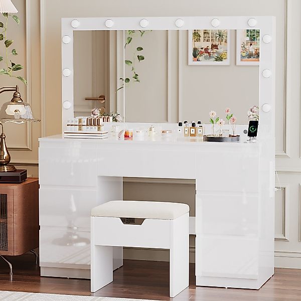 Furnicopia Schminktisch mit 7 Schubladen mit günstig online kaufen