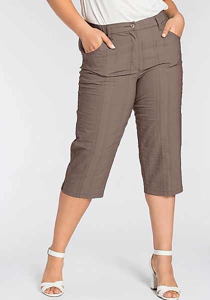 KjBRAND Caprihose "Babsie: bequemer Oberschenkel" Sommerhose mit Strukturmu günstig online kaufen