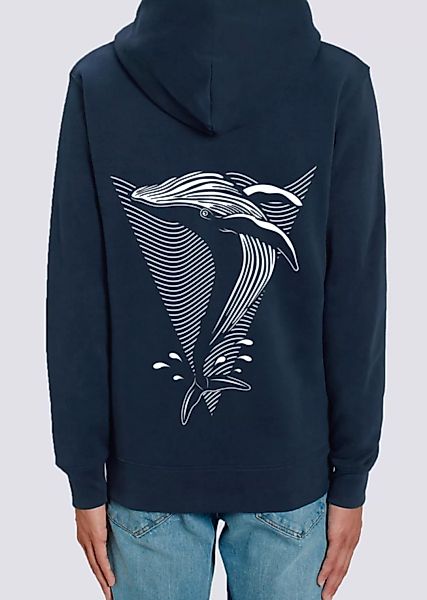 Save a Whale, Herren Zipper Hoodie Aus Bio-baumwolle Mit Print Wal günstig online kaufen