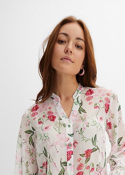 bonprix Chiffonbluse Loose Fit, für festliche Anlässe, mit langem Arm günstig online kaufen