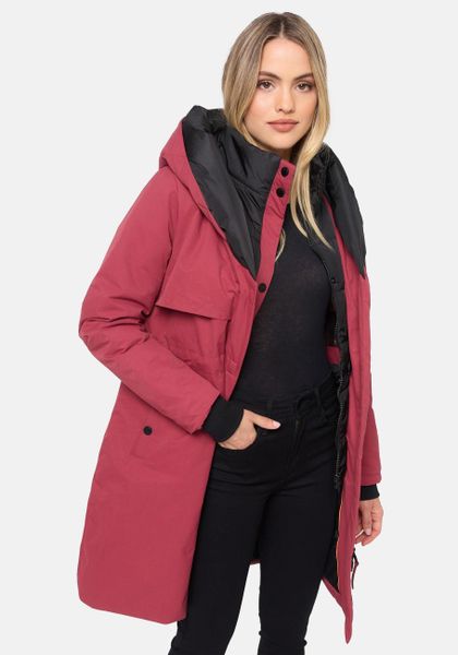 Navahoo Kurzmantel "Snowelf" Wintermantel mit hohem Kragen und großer Kapuz günstig online kaufen