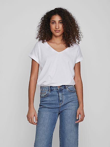 Vila V-Shirt VIDREAMERS NEW V-NECK T-SHIRT günstig online kaufen