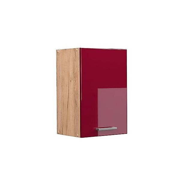 Vicco Hängeschrank R-Line, Bordeaux Hochglanz/Goldkraft Eiche, günstig online kaufen