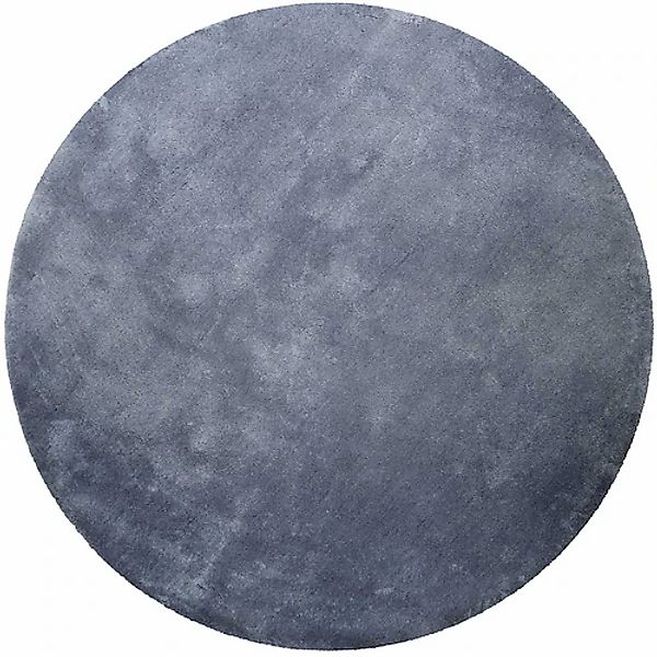 Homie Living Teppich »Pisa«, rund, 25 mm Höhe, Hochflor, Microfaser, uni, w günstig online kaufen