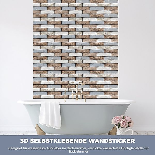 BlingBin Wandpaneel Tapete Wandverkleidung Steinoptik, 3D günstig online kaufen