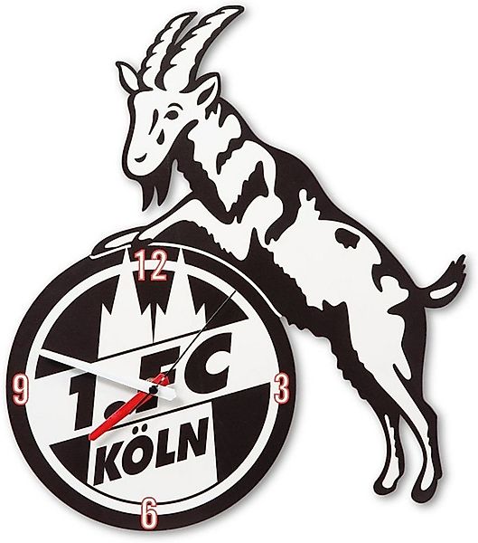1. FC Köln Dekoobjekt Wanduhr Logo Metall günstig online kaufen