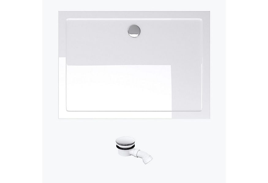 doporro Duschwanne Duschtasse flach inkl. Ablaufgarnitur aus Acryl DIN-Ansc günstig online kaufen