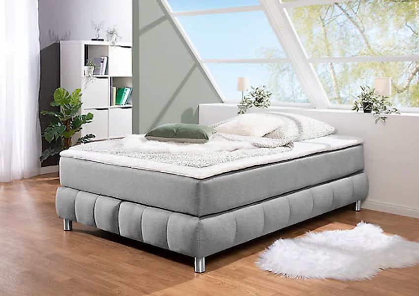 andas Boxspringbett »Salo«, Ohne Kopfteil, inkl. Topper, auch in Überlänge günstig online kaufen