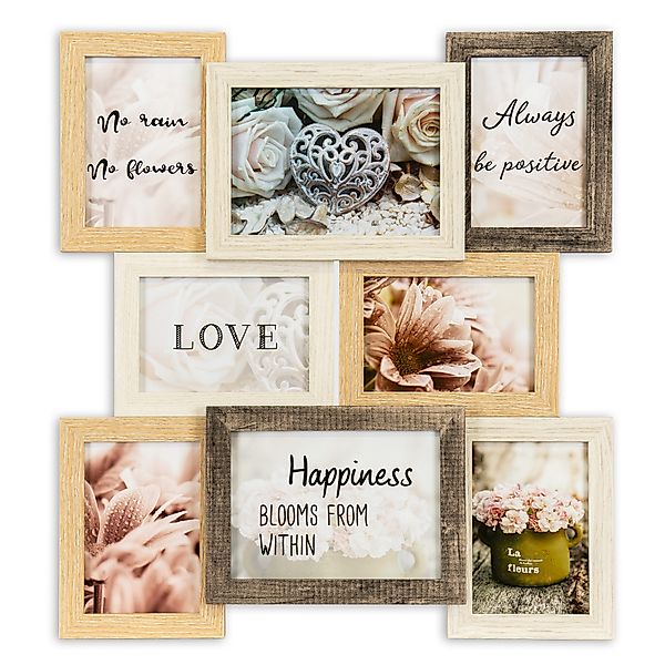 queence Bilderrahmen Collage Rahmen 3D Holz günstig online kaufen