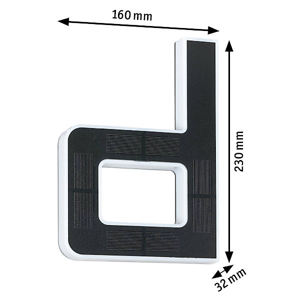 Paulmann LED Außen-Wandleuchte "Solar Hausnummer" LED-Modul 1 Stk. Warmweiß günstig online kaufen