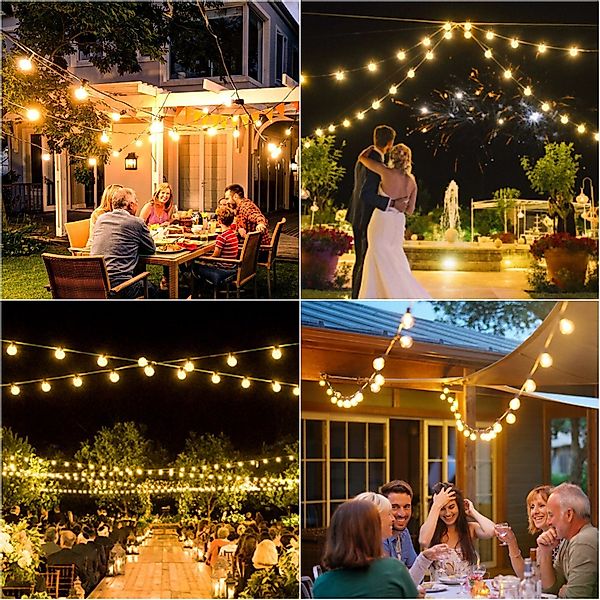 Elegear Lichterkette 12/19m LED-Lichterkette Außen, Gartenleuchte günstig online kaufen