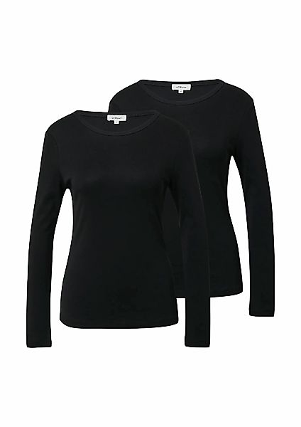 s.Oliver Langarmshirt 2 Stk. mit Rundhalsausschnitt, 2er Pack günstig online kaufen