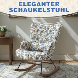 HomeMiYN Schaukelstuhl Schaukelstuhl Patchwork Sessel Schwingsessel günstig online kaufen