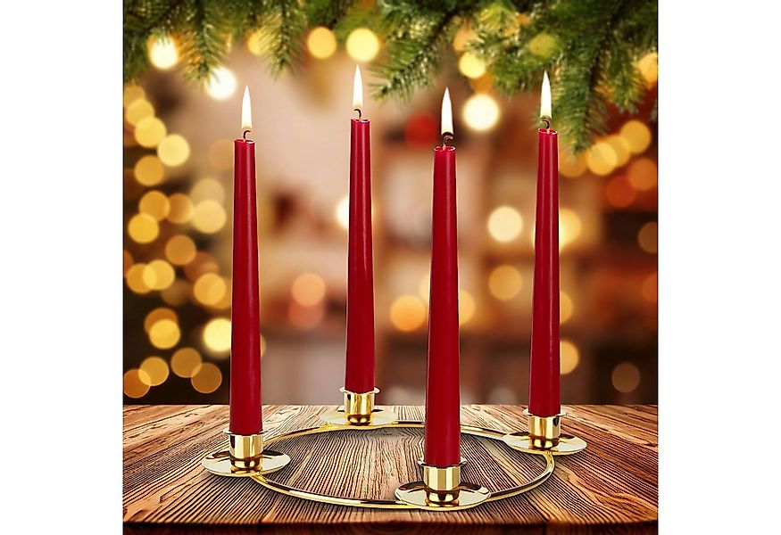 BRUBAKER Adventskranz Kerzenhalter für 4 Kerzen - 22 cm Adventsring für Sta günstig online kaufen